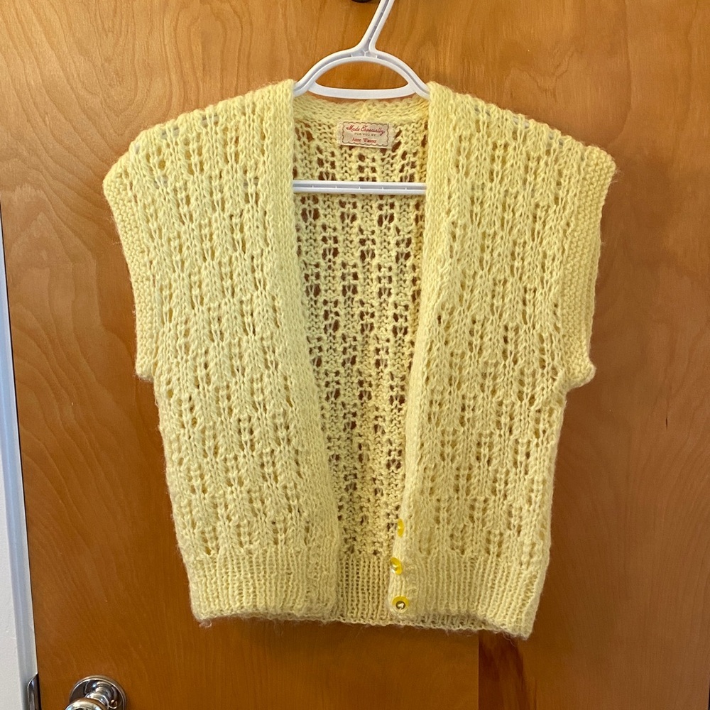 Yellow Knit Women's Sweater
